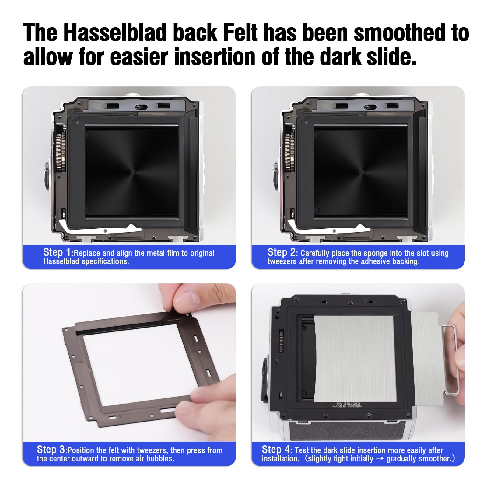 eTone 3 Ensembles Kit de réparation de Dos pour Hasselblad A12 A16