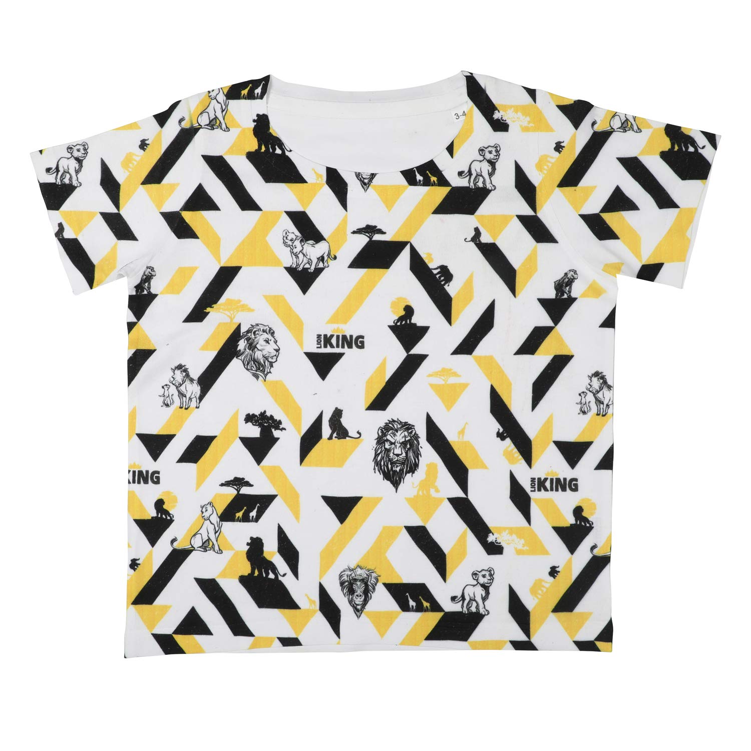 Lion King by Wear Your Mind Boy's Solid Regular Fit T-Shirt