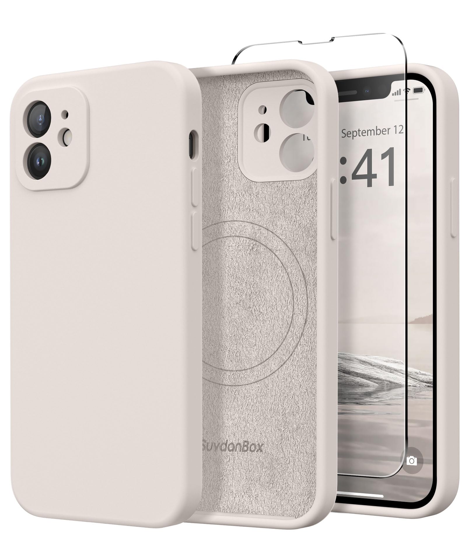 Magnetic for iPhone 12 Case Silicone Stone