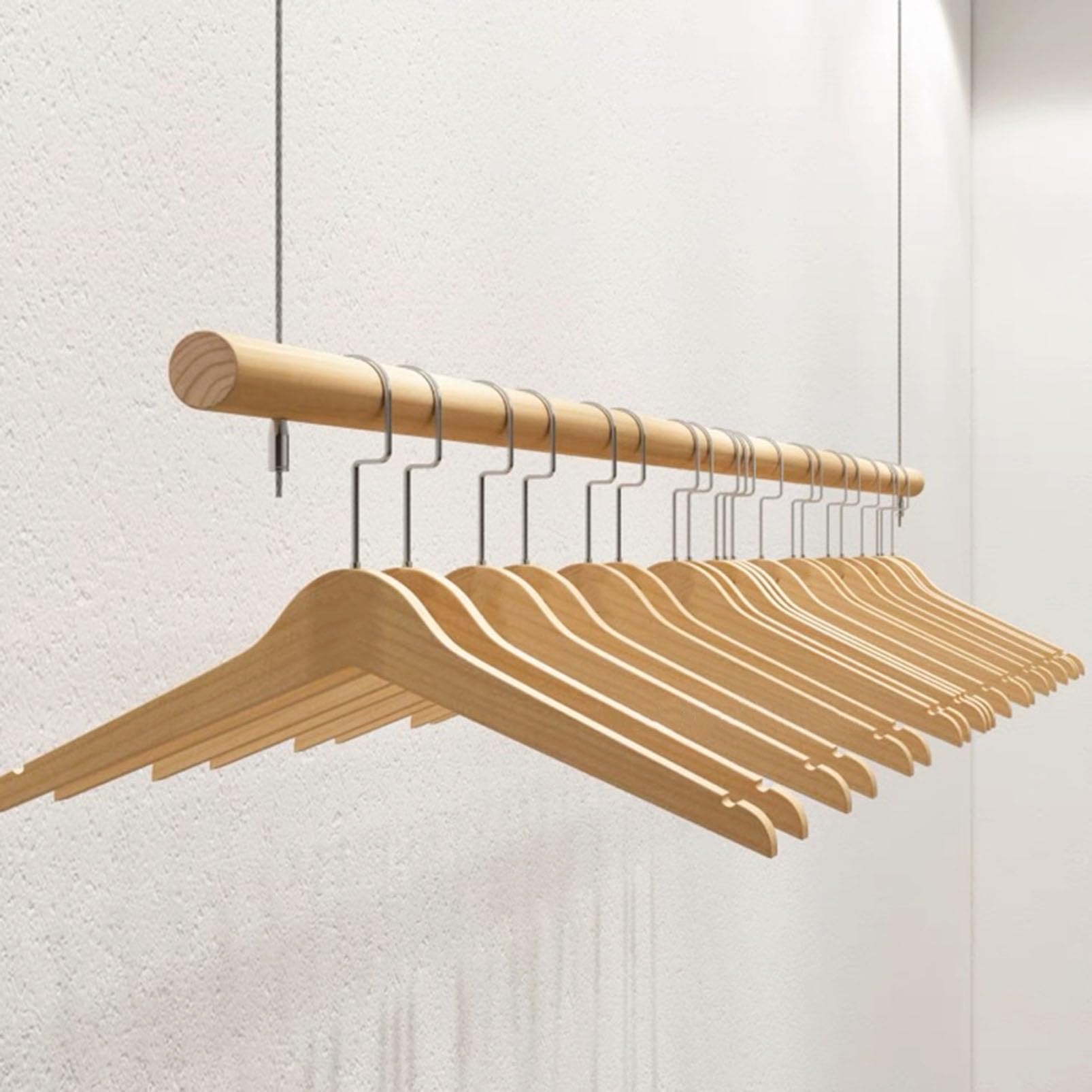 YNBSHGAA Creative Display Garment Racks for Boutique Clothing Stores, Height Adjustable Ceiling Clothing Hanging Racks, Commercial Wedding Dress Display Shelf, Retail Store Garmen,Length 120CM