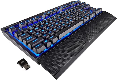 Corsair K63 Teclado mecánico inalámbrico para juegos LED azul retroiluminado rojo Cherry MX - Silencioso y lineal