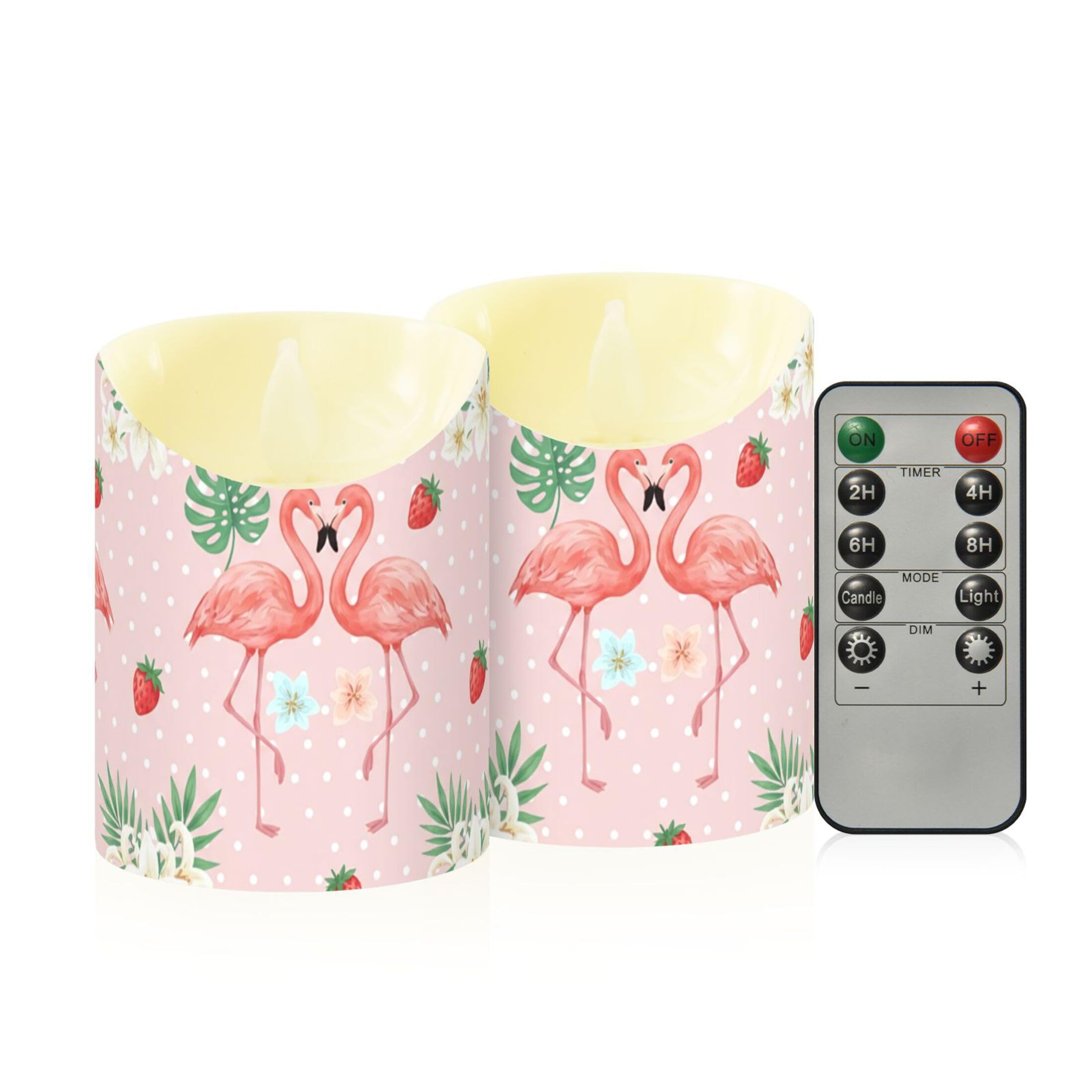 Kutsu Flameless Candles Set of 2, Battery Operated LED Flickering Candles