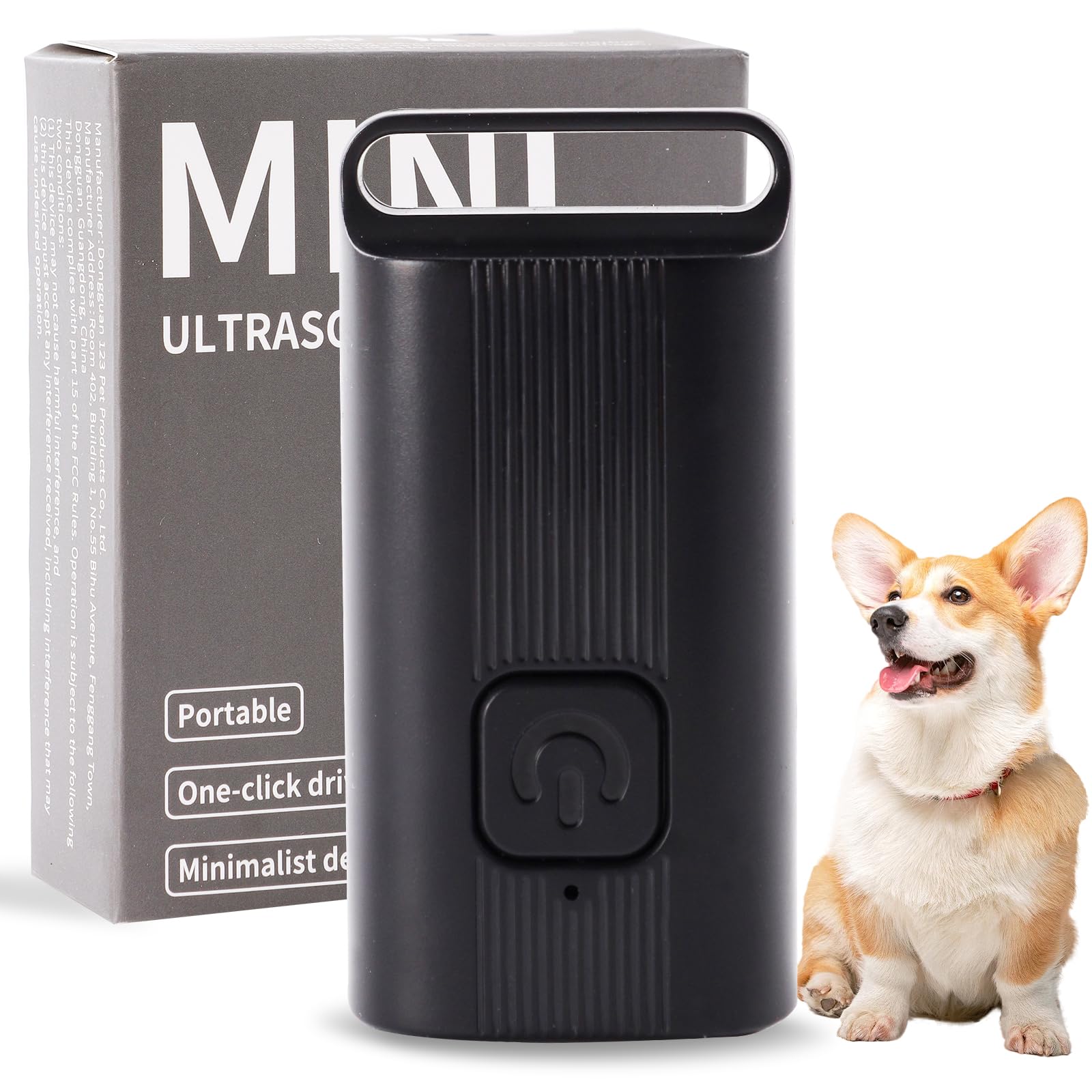 FOTN Portable Ultrasonic Dog Bark Deterrent - Rechargeable Anti-Barking Device with 21ft Range, Safe for Humans & Dogs, Non-Shock Training Tool to Stop Barking/Jumping (Indoor/Outdoor)