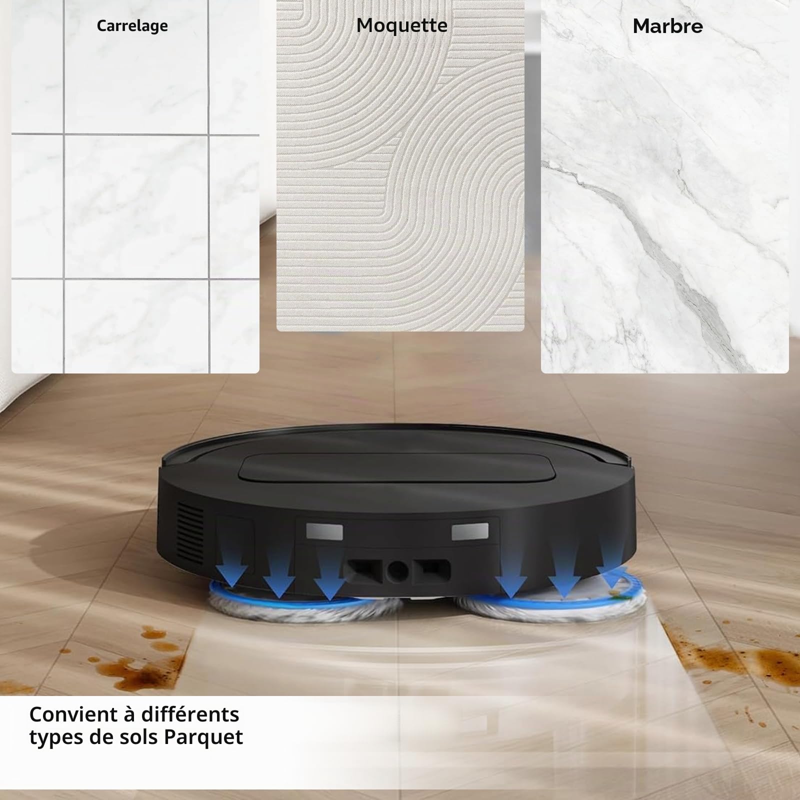 Lingettes avec support accessoires pour Ecovacs Deebot T30C Omni,T50 Pro Omni,N30 Pro Omni,T30 Pro Omni,T30S Combo,T50 Pro Omni Gen2,T50 Max Pro Omni Gen2,T30e Omni aspirateur