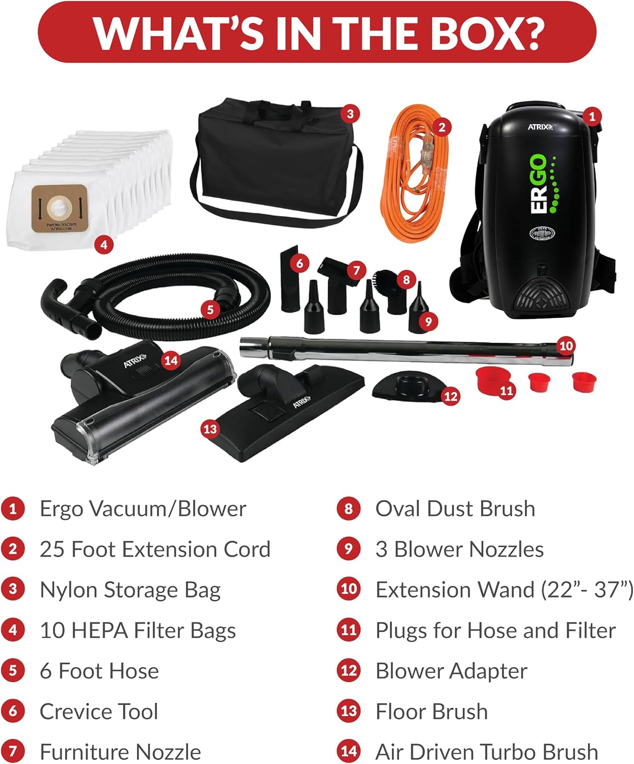 Atrix Ergo Backpack Canister Vacuum