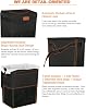 Basurero para auto con tapa a prueba de fugas, bolsa de basura para vehículo, bote de basura colgante para automóvil, accesorios multiusos para auto, organizador de almacenamiento interior para hombres y mujeres (2 gal, negro) 7
