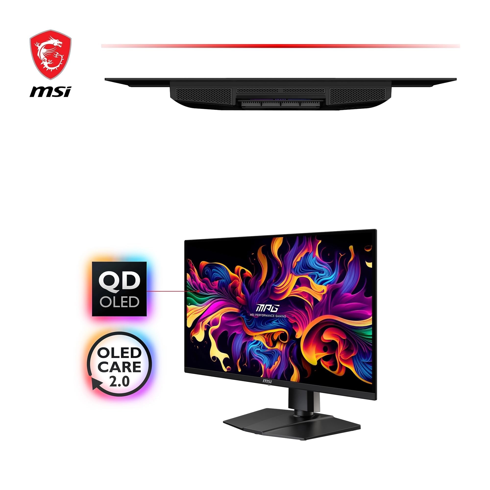 MSI MAG 321UPX QD-OLED écran Gaming 31.5" 4K UHD - Dalle Quantum Dot OLED 3840 x 2160, 240Hz / 0.03ms, 99% DCI-P3, ΔE≤2, DisplayHDR True Black 400 - DP 1.4a, HDMI 2.1, USB Type-C