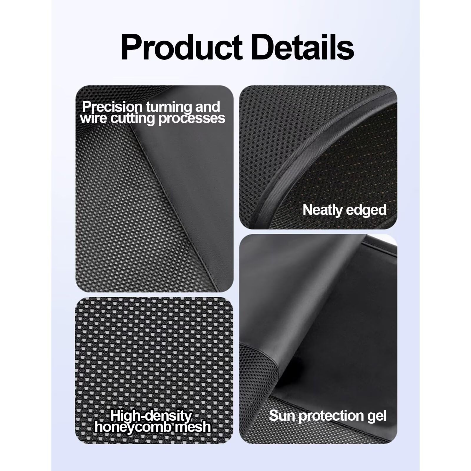 Solo Compatible con Mercedes GLC Coupe 220d 2023 Set de 4 Parasoles Magnéticos para Ventanas Laterales de Coche, Protección UV y Privacidad, Cortinilla Solar, Instalación Rápida