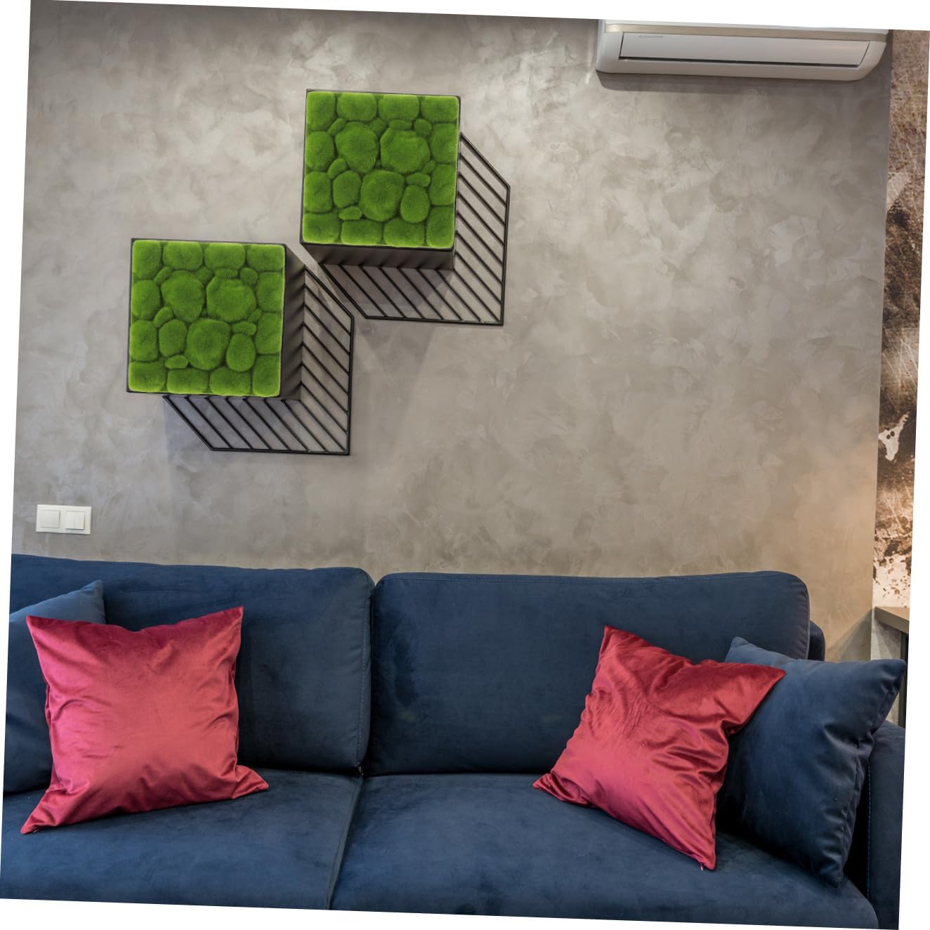 Garneck 4pezzi Flocking Faux Moss Stone Per Decorazione Decorazioni Versatili Per Matrimoni e Artificiali
