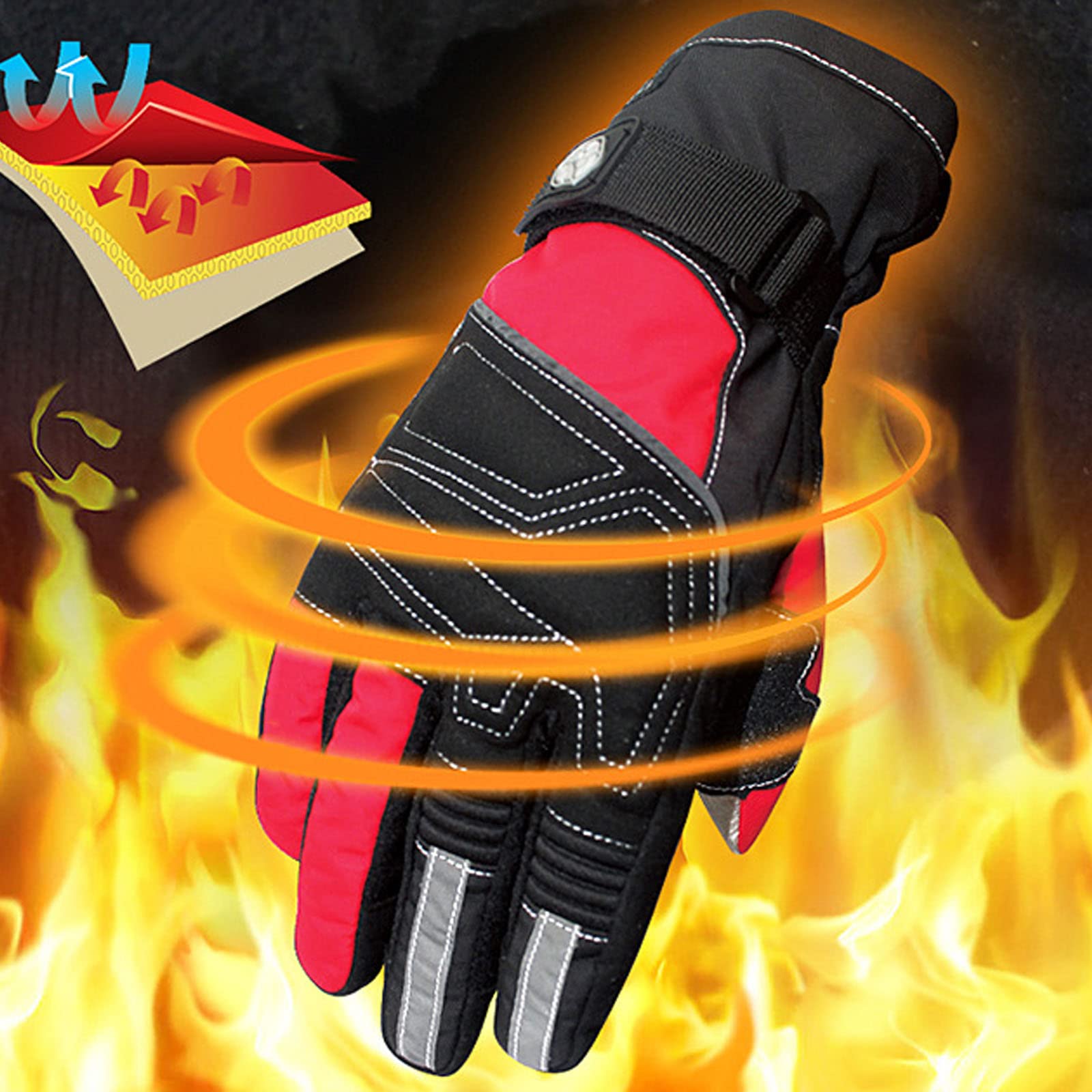 Gants de Moto à Écran Tactile Mitaines de Moto Knight Hommes Femmes Gantelets pour Scooter Motoneige Ski Cyclisme
