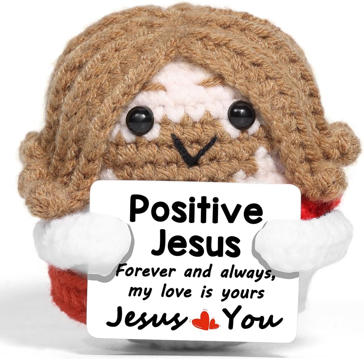 AICase Easter Basket Stuffers Decor Jesus Christian Gifts For Women Positive Crochet little Jesus Figures Emotional Support Nuggets Bible Catholic Religious Spiritual Faith God Baptism Gifts