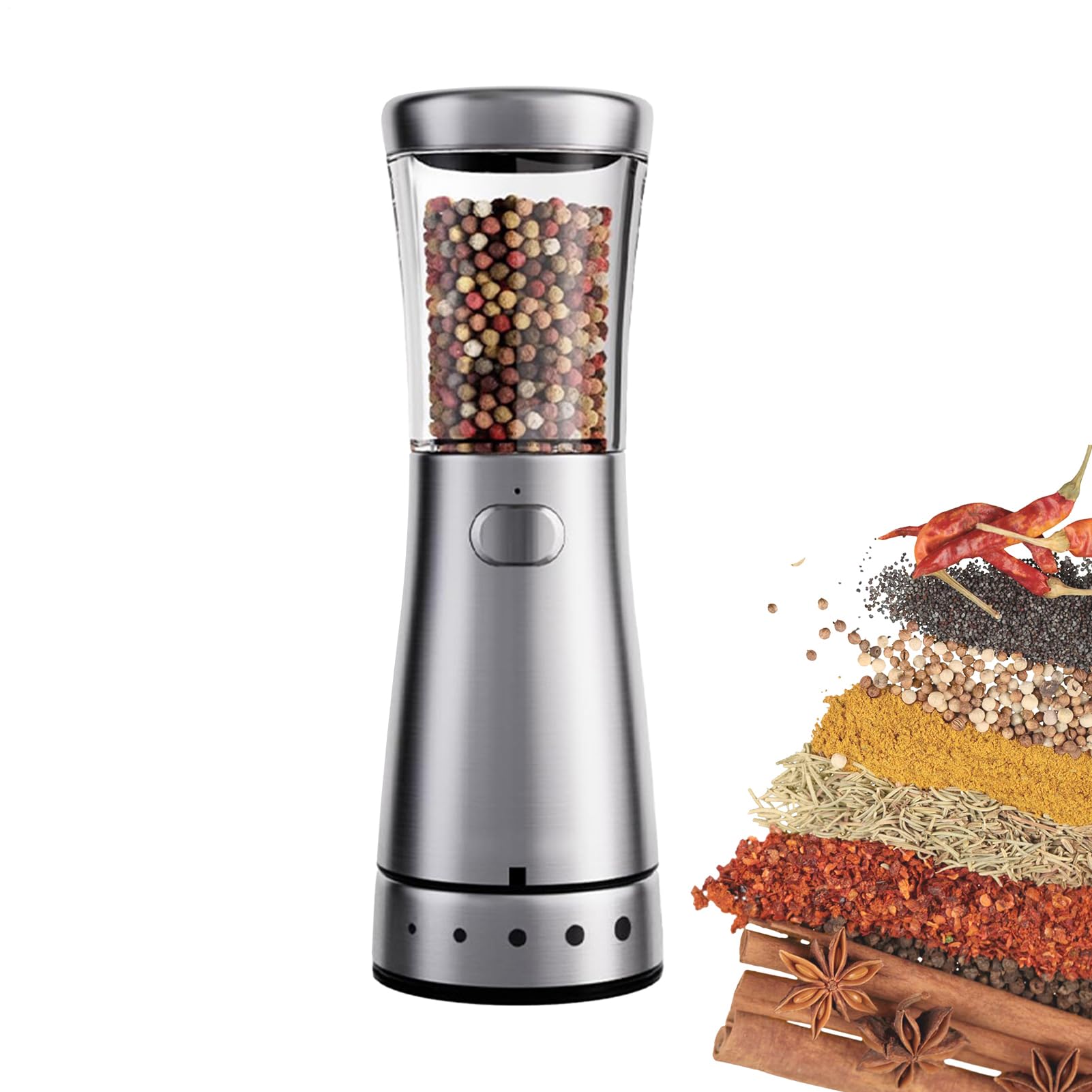 Moulin à sel électrique compact pour éviter les pannes de piles dans votre cuisine