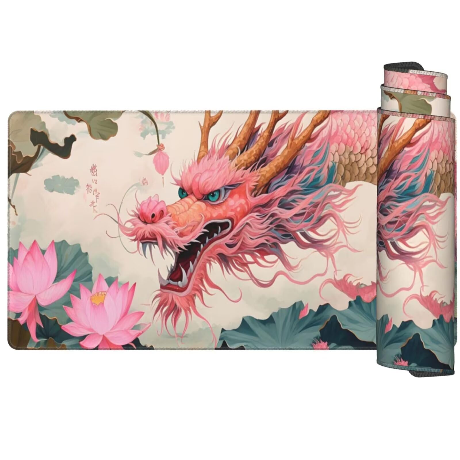 Alfombrilla Ratón Rosa Alfombrilla Ratón XXL 1600 x 800 mm, Rosa Mouse Pad Gaming con Bordes Cosidos, Impermeable Mousepad Base de Goma Antideslizante Duradera, Mouse Pad para Oficina Accesorios Q352