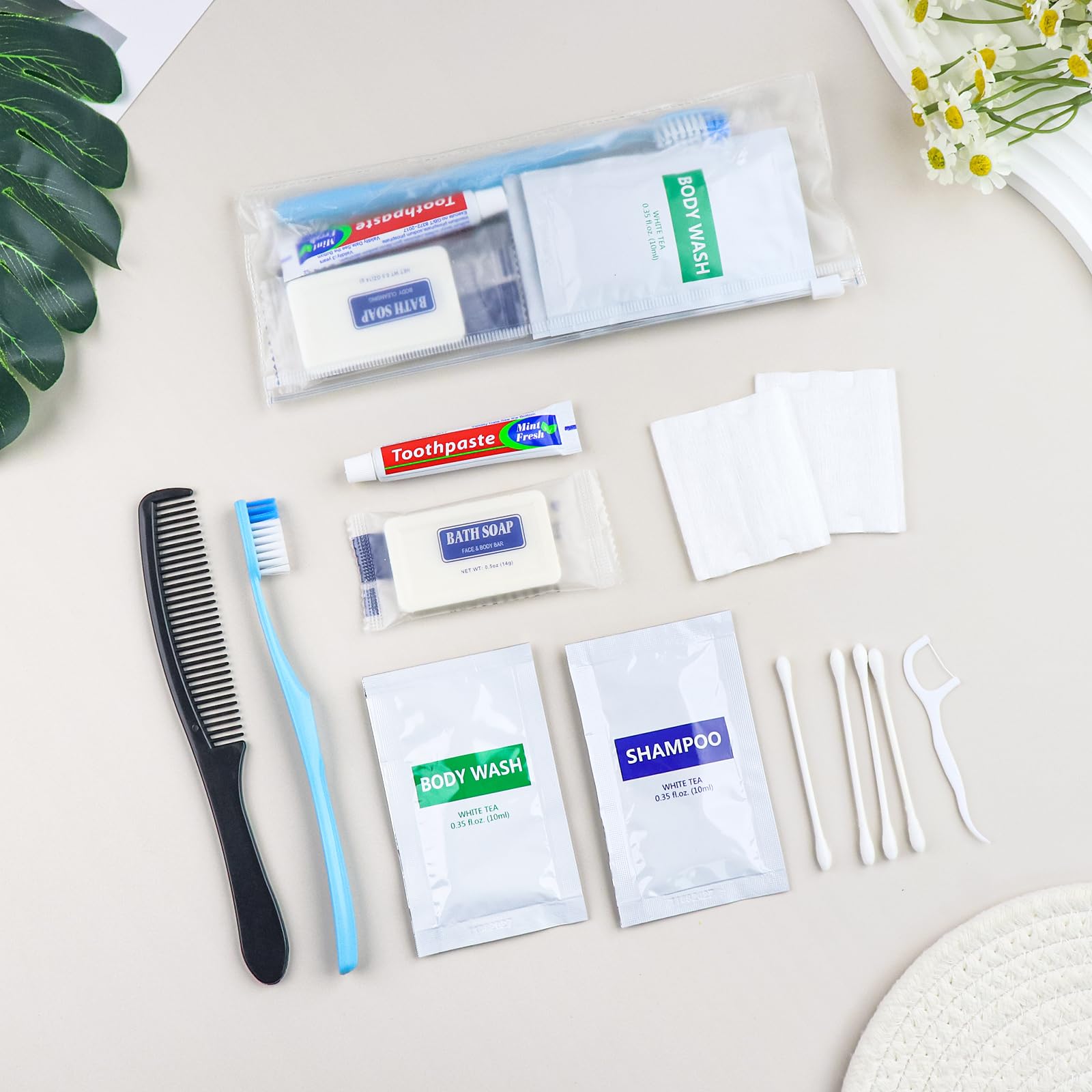 Confezione da 25 kit di articoli da toeletta di base, kit igienico, confezionati singolarmente, confezione per la cura dei senzatetto, kit da viaggio per uomini e donne, borsa da toilette