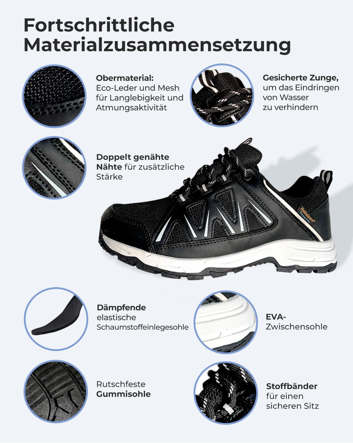 Scarpe da Trekking Impermeabili Unisex – Scarpe da Escursionismo Uomo Donna, Antiscivolo, Leggere e Resistenti, Scarpe da Montagna Gore-Tex Style per Hiking & Outdoor – Taglie 36-41 EU