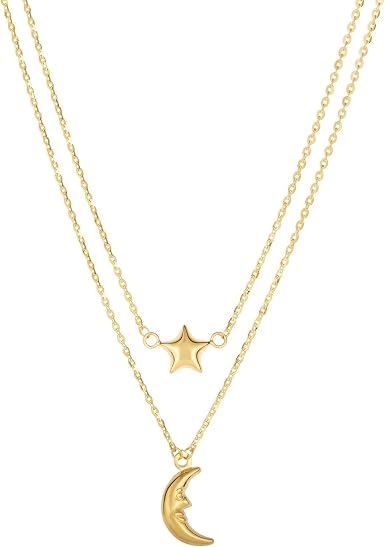 Amazon.com: 10K Yellow Gold Moon And 