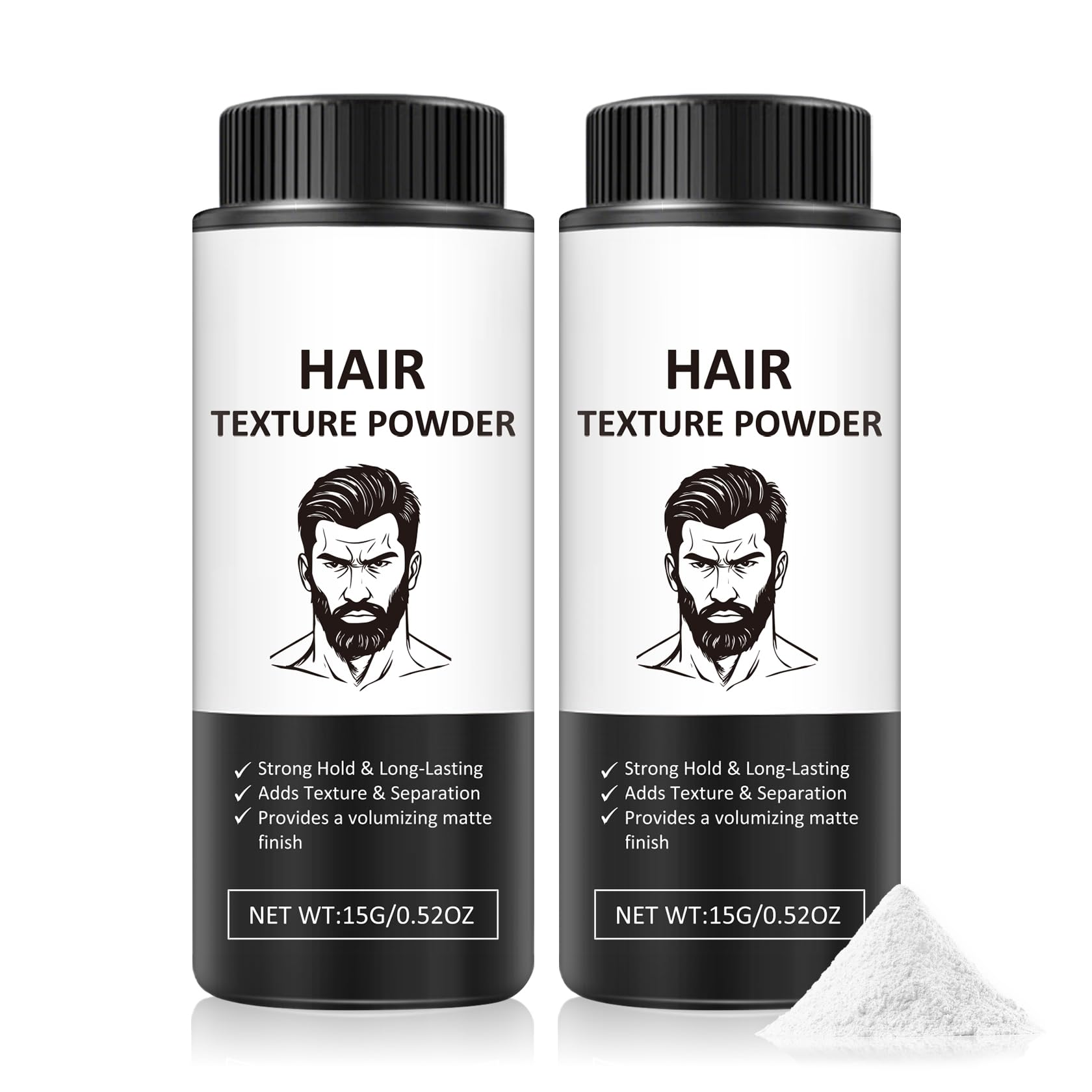2PCS Hair Styling Powder for Men Women Nature Lightweight Volumizing Hair Texture Powder for All Hair Types with