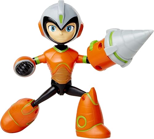 Miniatura 9 de Fully Charged – Figura de acción articulada de lujo Drill Man Schematics con taladro giratorio y accesorio de roca rota! Basado en el nuevo