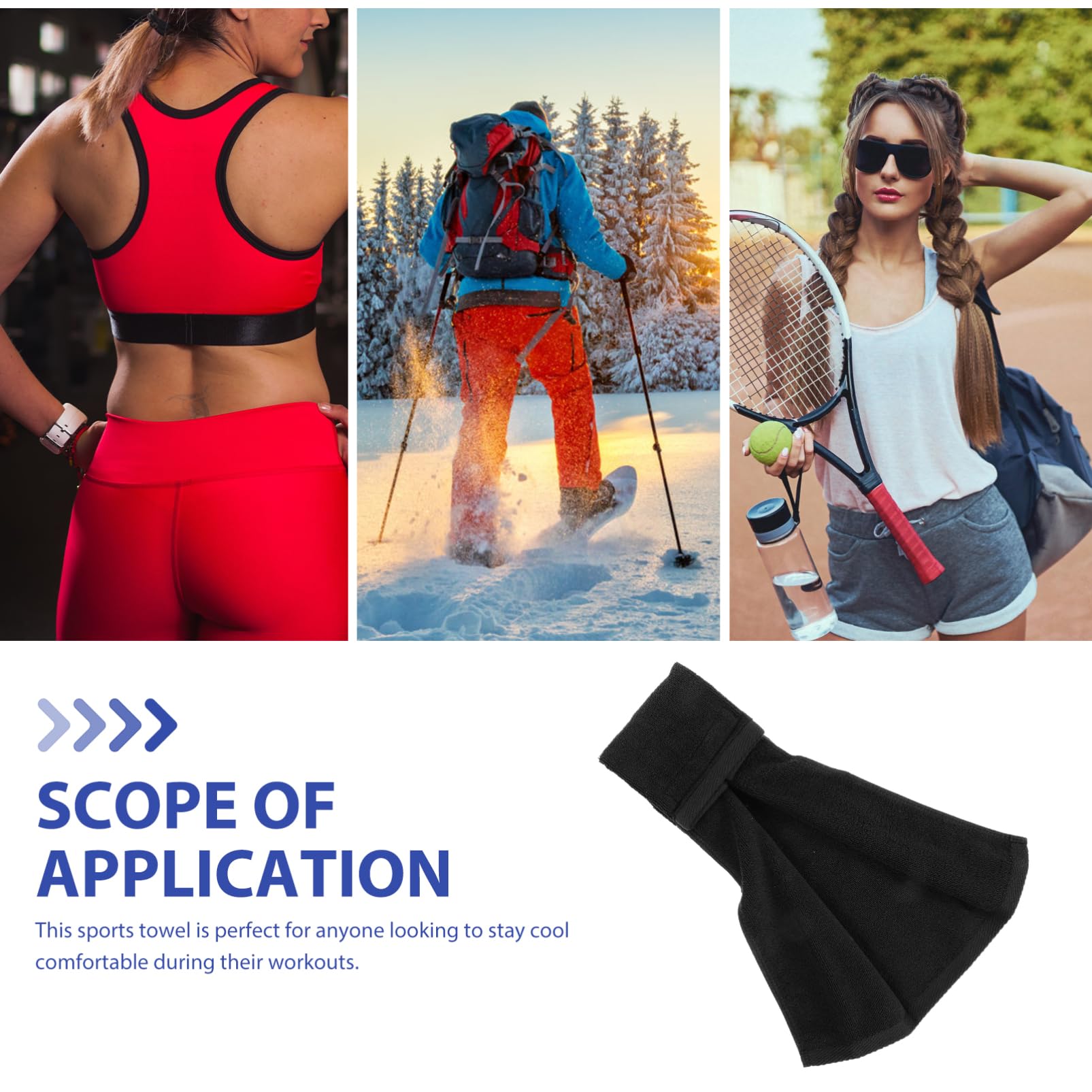 Beaupretty 5 Pièces Serviette De Sport Les Serviettes Balles Grosse Te Te Super Rafraîchissante tes Cool-Moi Baignade Porte-Te Plage Sec Coton