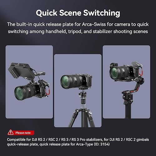 Miniatura 7 de SmallRig Kit de jaula para Sony A7C II / A7CR con abrazadera de cable para HDMI, acceso completo Vlog Making Cámara Video Cage para Sony Alpha 7C