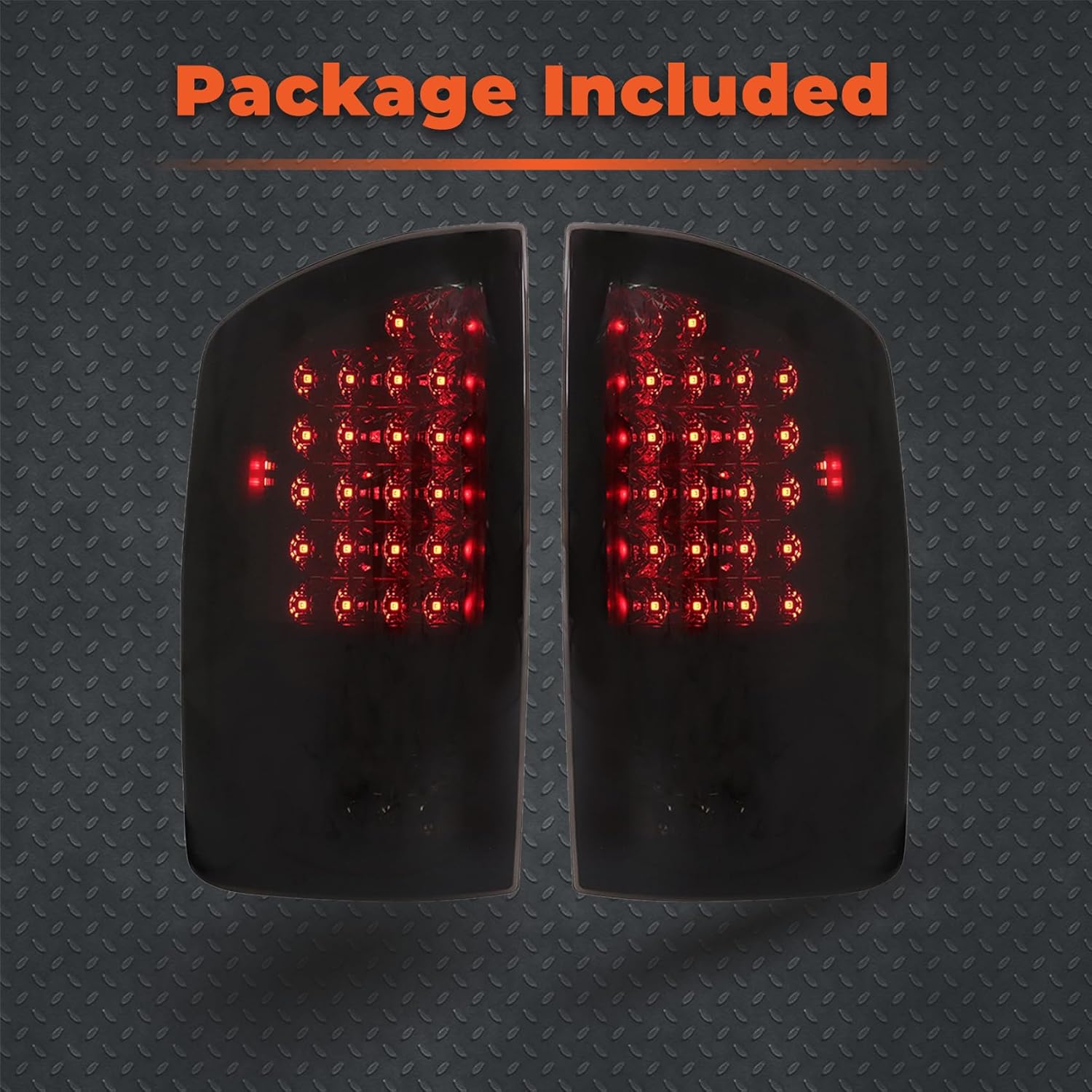 labwork Sinister Black Tail Lights Assembly Brake Reverse Lamps Smoke Lens Replacement for Ram 1500 2500 3500 2002-2006 Driver & Passenger Side 55077348AF 55077347AF 55077347AE