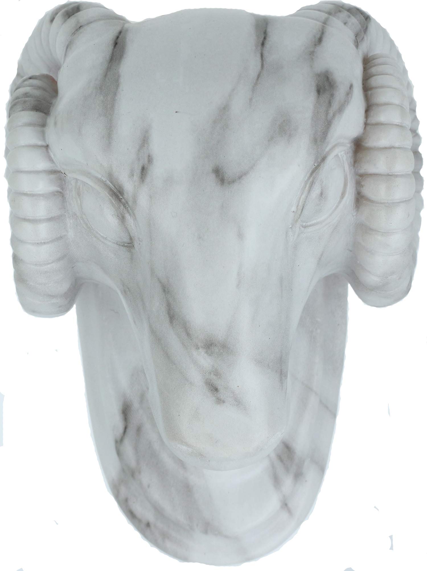 Urbanest Ram Head Drapery Sconce, 1 3/8-inch Diameter, White Marble