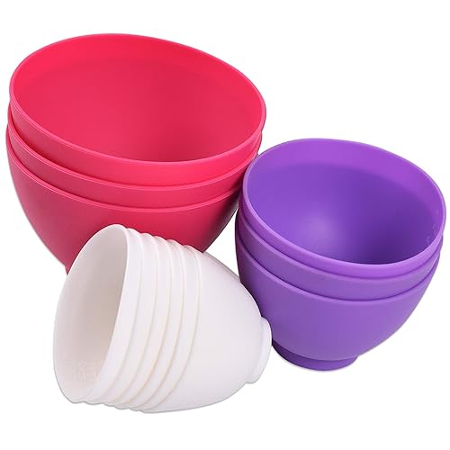 12 Pcs Silicone Bowls, Reusable Mask Bowls, Silicone Pinch Bowls