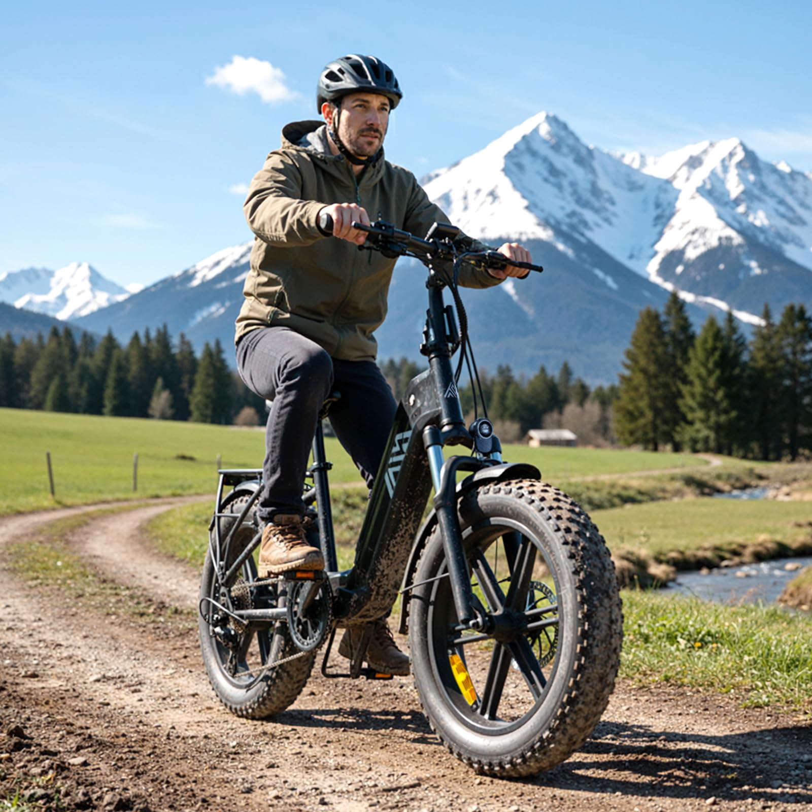 TST Klapprad E-Bike für Damen und Herren mit App-Steuerung & Federung, 20" Klappfahrrad E Bikes Fatbike All-Terrain Elektrofahrrad 250W Motor 48V 15Ah Akku, 40KM Reichweite 25Km/h Ebike