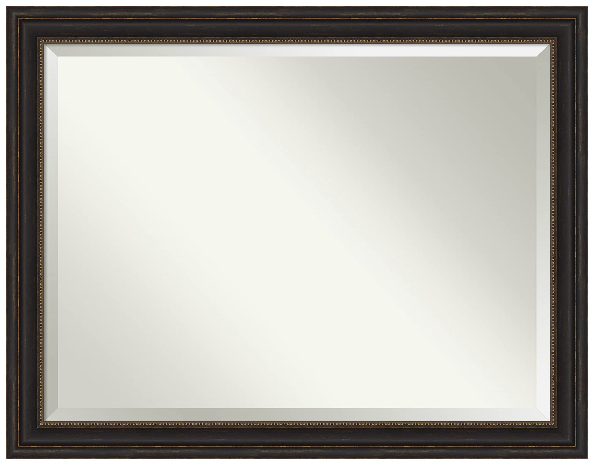 Amanti Art Beveled Bathroom Mirror (35 x 45 in.), Accent Bronze Frame - Wall Mirror Bronze, X-Large