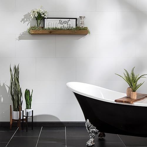 Miniatura 2 de Palisade - Azulejos de vinilo entrelazados impermeables para pared, cocina o baño, mármol veneciano (4.5 x 11.1 pulgadas. Muestra)