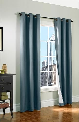 Miniatura 7 de Loft Living Plano - Cortina con ojales para oscurecer la habitación, 40 x 84 pulgadas, color marrón