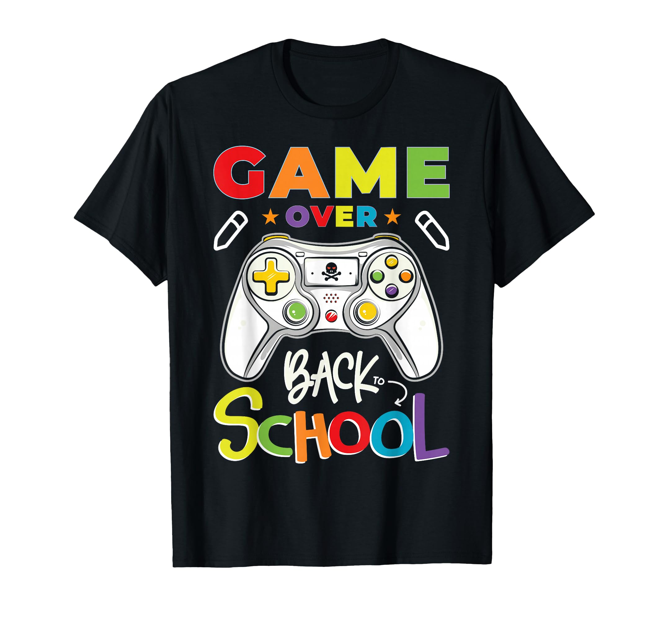 Back to School Funny Game Over Teacher Student Controller T-Shirt