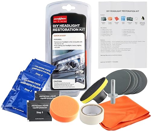 Miniatura 2 de AUTOXBERT Kit de restauración de faros de coche, abrillantador, reparación de arañazos, pasta líquida, pulidora de lentes de luz, herramienta de