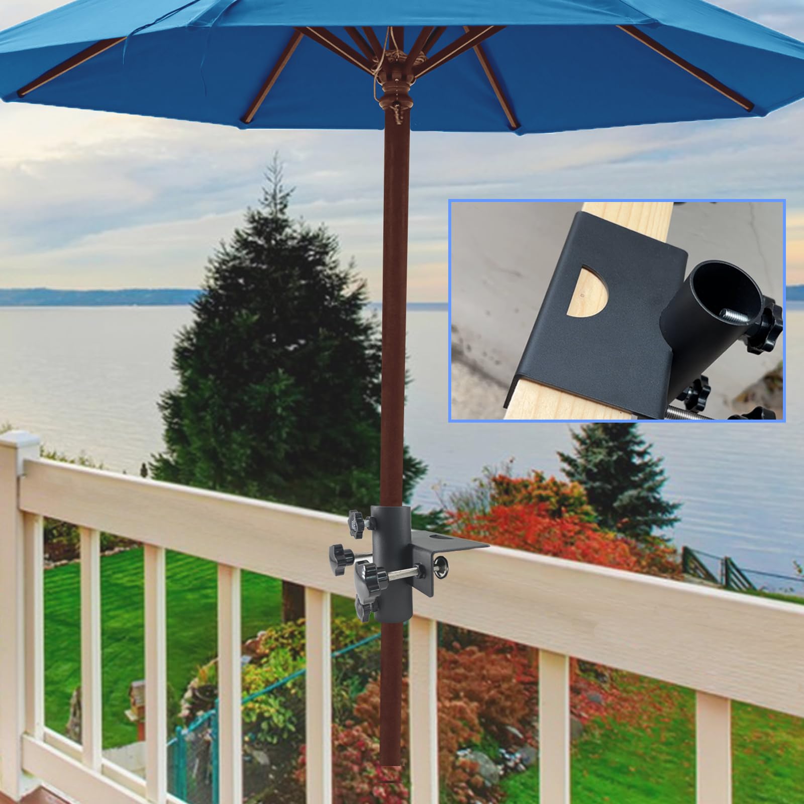 Soporte Sombrilla Zaquak Soporte Para Sombrilla De Patio, Abrazadera Para  Sombrilla De Terraza, Abrazadera Para Sombrilla De Patio, Abrazadera De  Sombrilla De Balcón, Soporte Para Sombrilla De Cubierta, Montaje En Mesa  Sombrilla, image size:1600x1600