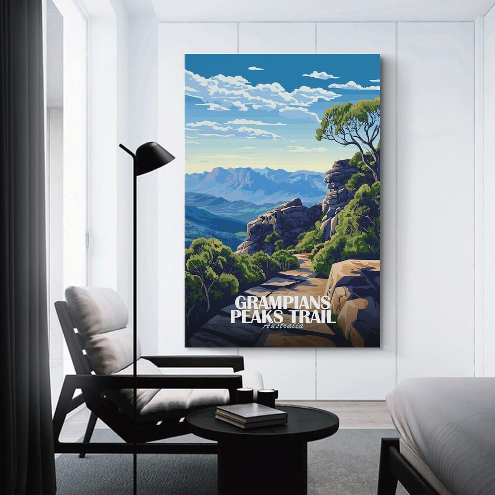 Junmoney Grampians Peaks Trail Australia Landscape Wall Picture Print, 20x30inch(50x75cm), for Feature Walls in Flats Or Modern Rooms, Decorative Artwork with Flexible Styling