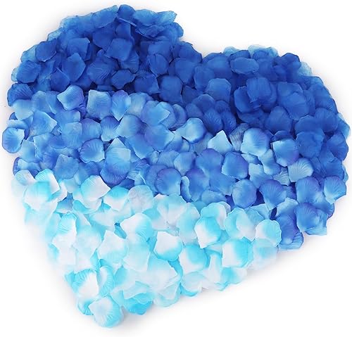 Vista 17 de 3000 pétalos de rosa, pétalos de rosa para bodas, pétalos de flores artificiales (morado)