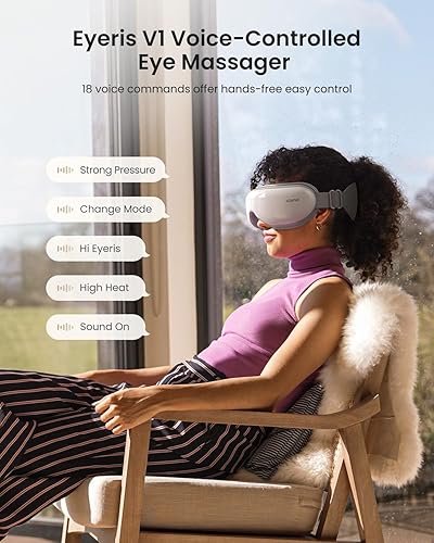 Miniatura 61 de RENPHO Eyeris - Masajeador de ojos con calor, regalos de cumpleaños y Navidad para nietos, mamá, papá, mujeres, hombres, masajeador facial, máscara