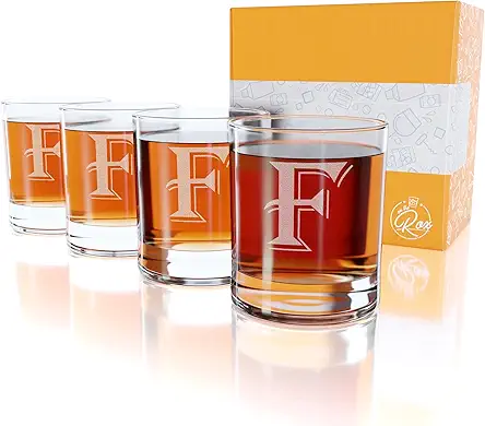 On The Rox 4 Piece Glass Set Engraved...