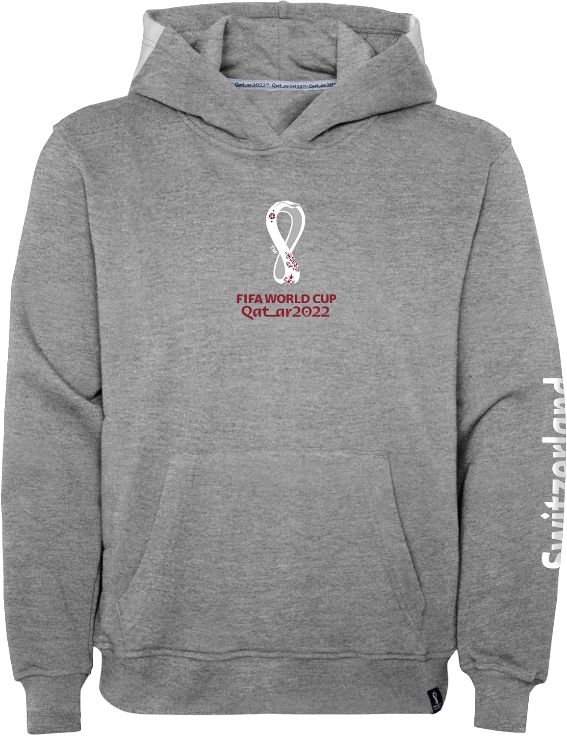 Outerstuff Women's FIFA World Cup Core Fleece Hood Switzerland World Cup Soccer Team Large Heather Grey