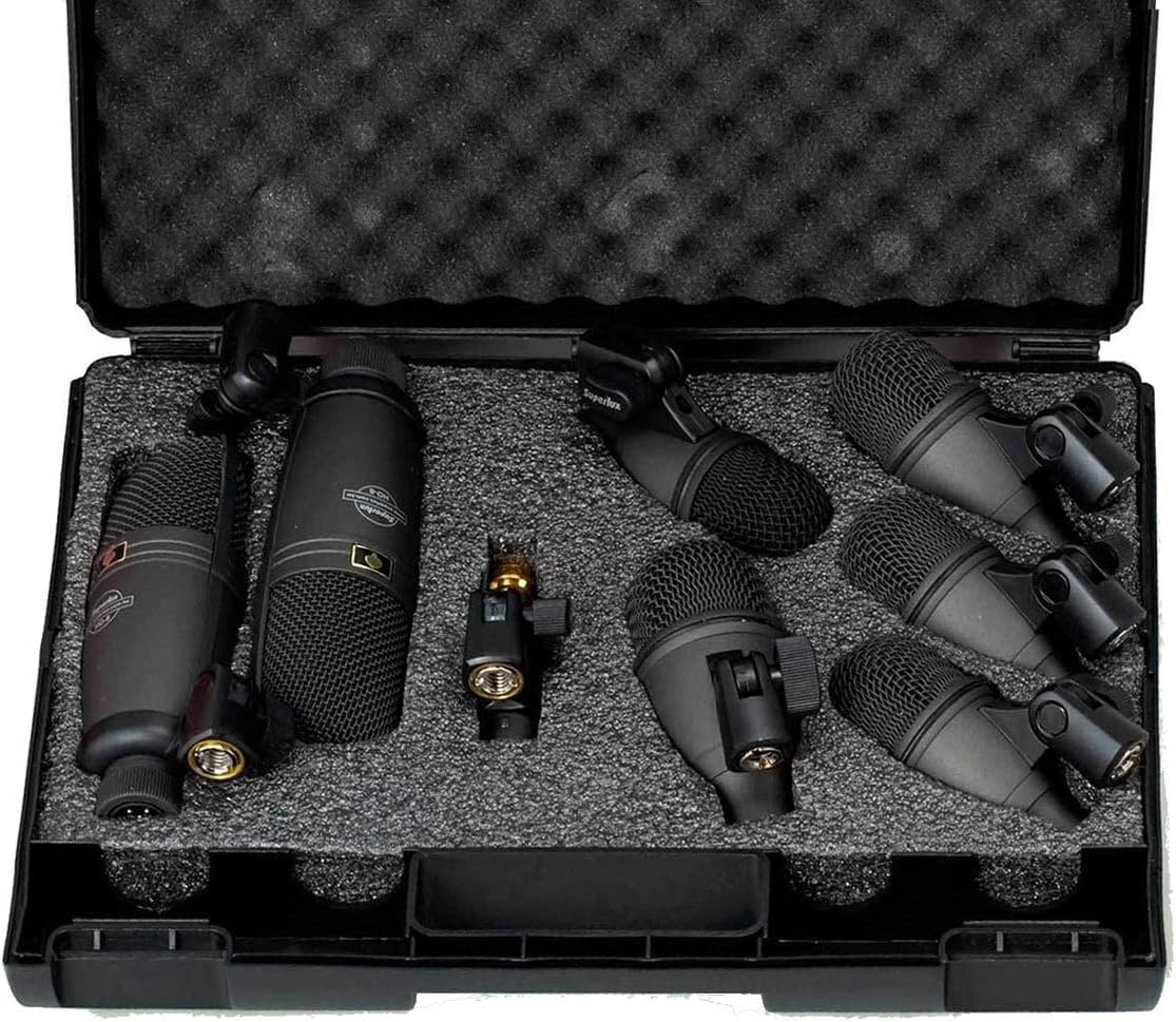 SUPERLUX DRK-F5H3 8 Piece Drum Mic Set Microphone Drum Pack