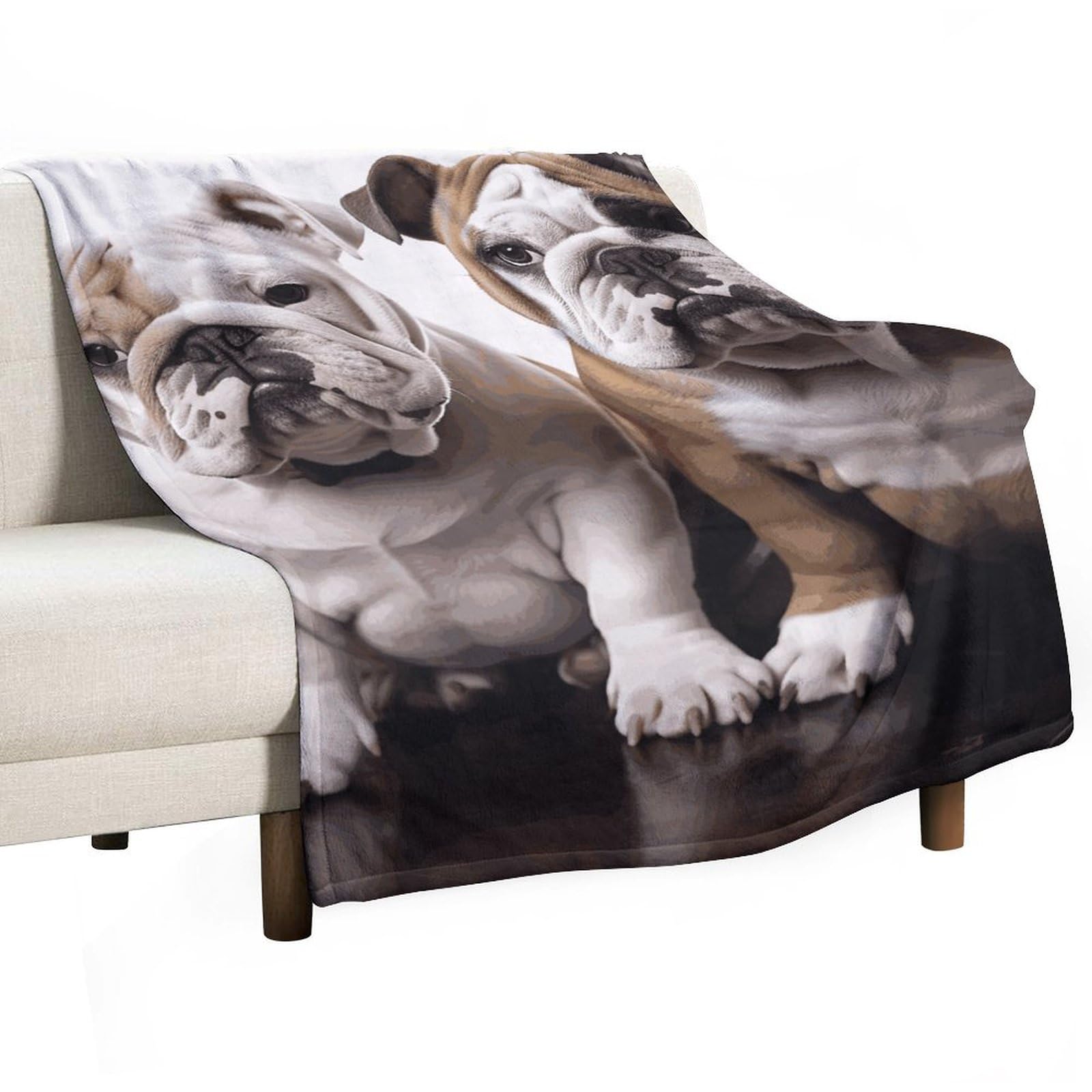 Plaid bouledogue doux pour vos soirées cocooning et voyages