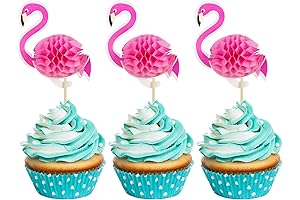 Ephlyn 3D Flamingo Cupcake Toppers: Your Graduation Flamingo Party Essential
