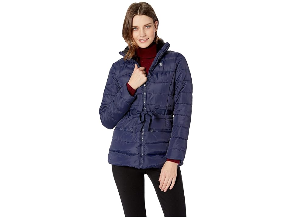 

U.S. POLO ASSN. Puffer Jacket (Evening Blue) Women's Coat