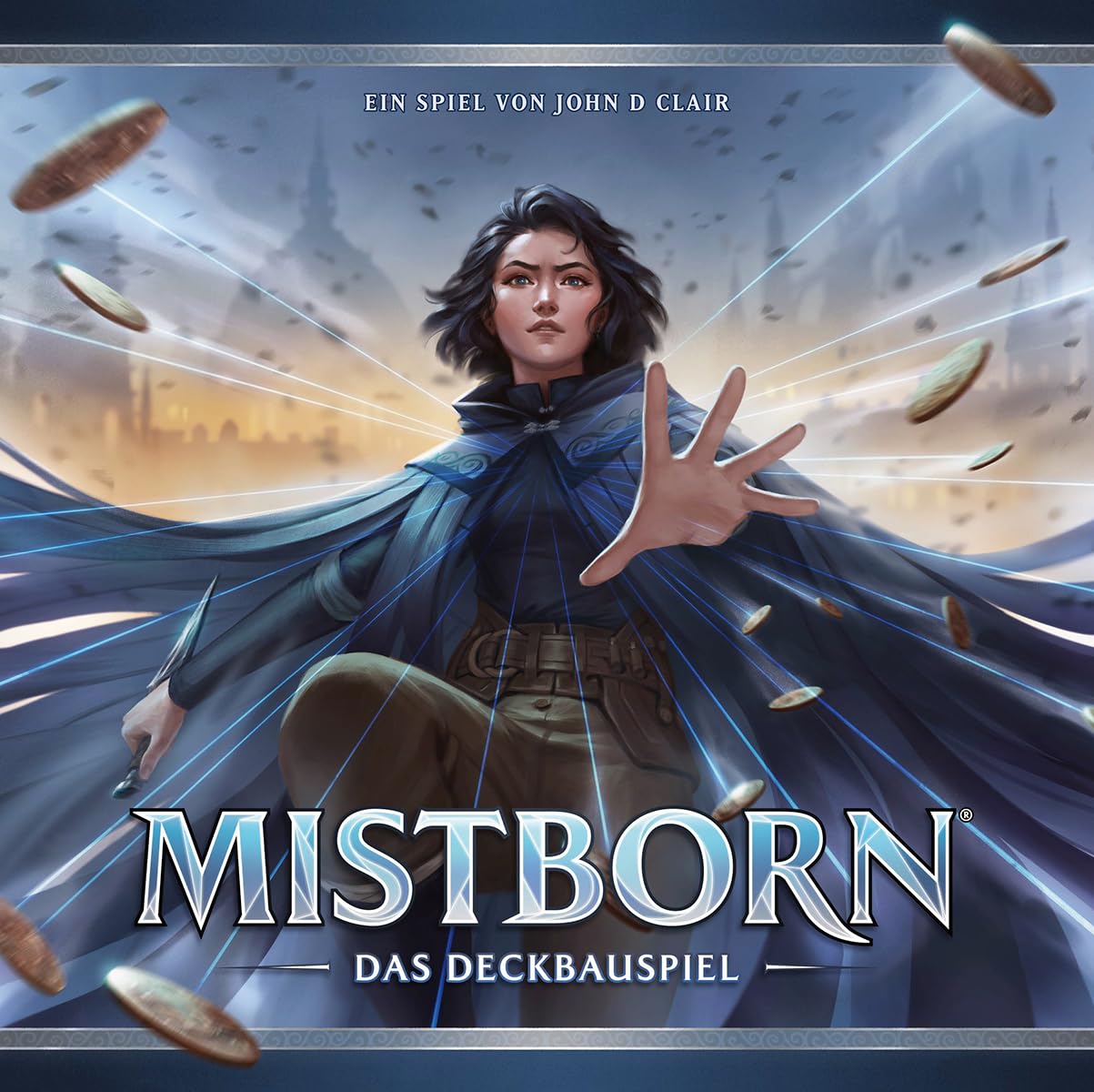 Brotherwise Games, Mistborn: Gra w gry w talii, wersja DE, strategiczna gra koneserów dla 1-4 graczy w wieku od 13 lat, wciągająca gra z 30-60 minutami gry na grę