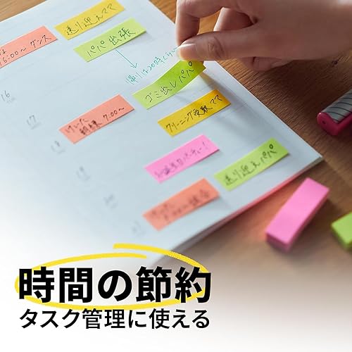 Miniatura 4 de Encabezado Post-it 1.969x0.591 in, 30 hojas x fluorescentes, 10 colores 700MC