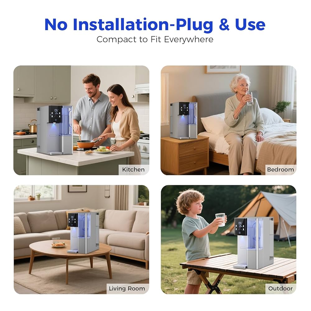 clean water CT910G Countertop Reverse Osmosis Water Filter, 7-Stage RO