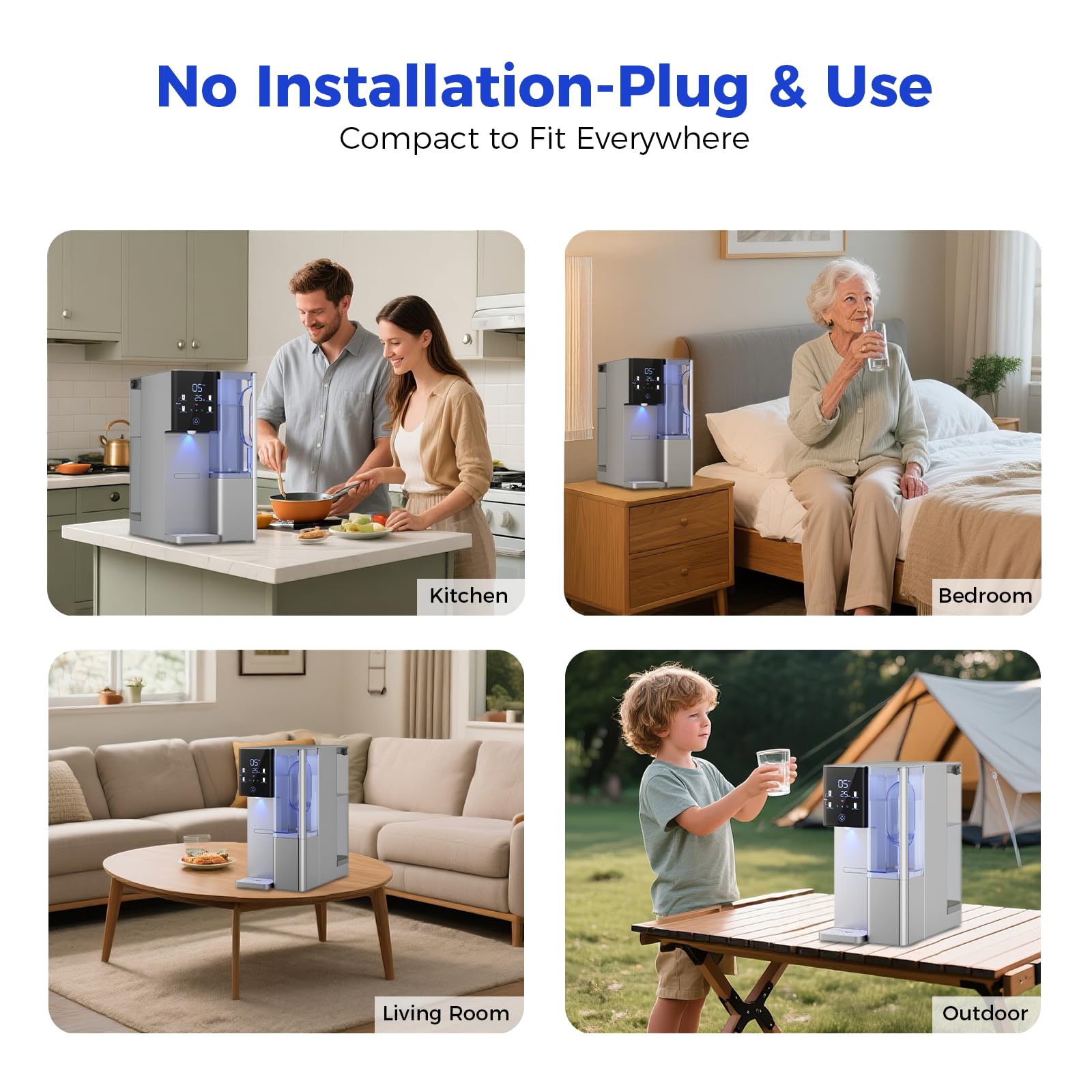 CT910G Filtro de agua de ósmosis inversa para encimera, sistema de filtración de agua RO de 7 etapas, jarra extraíble de purificador de agua portátil de 528 galones, NSF/ANSI 372, reduce TDS