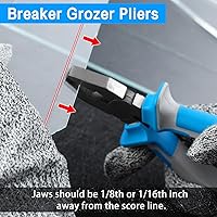 Vista 3 de SPEEDWOX Juego de alicates de corte de vidrio de 6" - Rompedor y corredor - Cortador de botellas y vidrieras