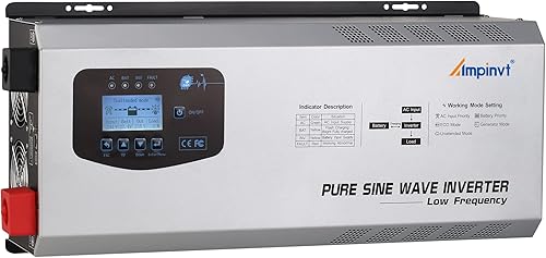Inversor de corriente de onda sinusoidal pura de 6000 W de 18000 vatios de 48 V CC a 120240 VCA de fase dividida con cargador de CA de batería,