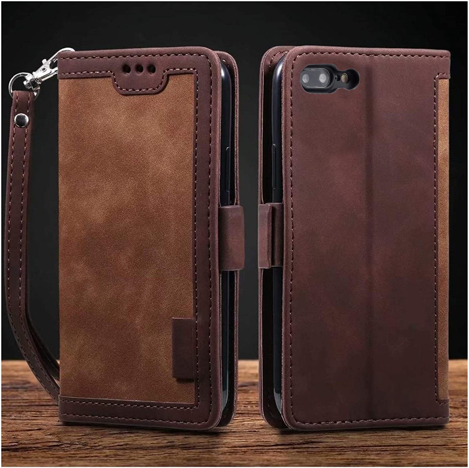 Excelsior Premium PU Leather Wallet flip case Cover with | Card and Cash Slot | 360 Full Body Protection Compatible with Apple iPhone 7 Plus | iPhone 8 Plus (Coffee) (B0BNBYBT41) Amazon Price History, Amazon Price Tracker